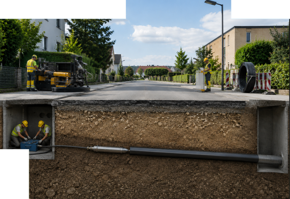 Titelbild Inhalt Angebote Grabenloser Leitungsbau